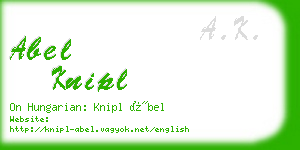 abel knipl business card